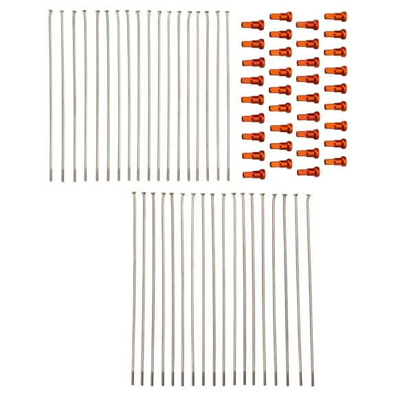 Tusk Motorcycle Spoke Kit - Front 21" Silver Spoke/Orange Nipple For SHERCO 250 SE-R Racing 2014-2022