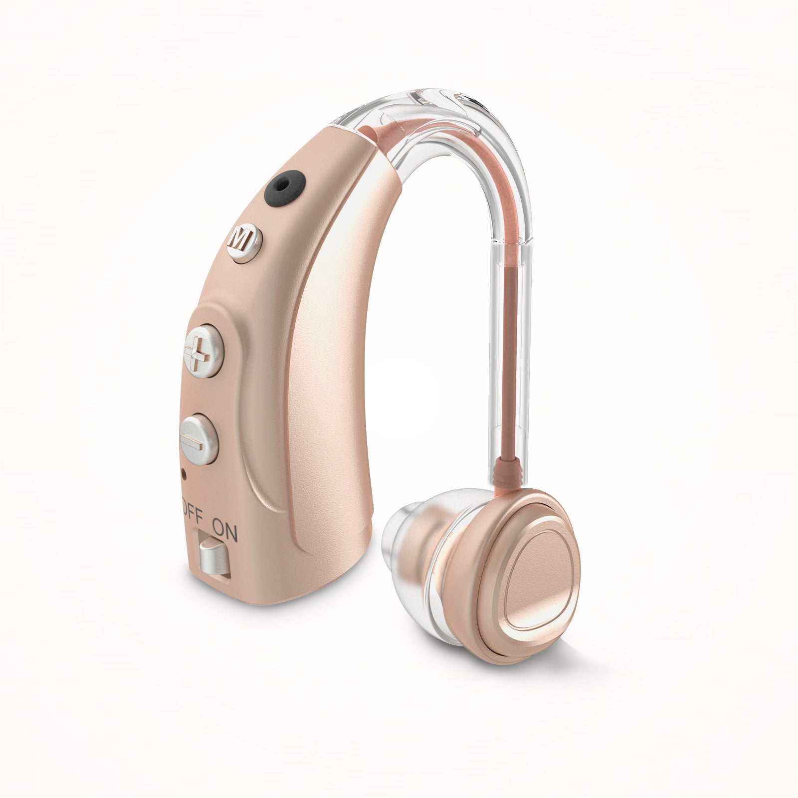 ELCTRTICI Hearing Aids for Seniors, 16-Channel Rechargeable Hearing Aid with Smart Noise Cancelling, 4 Modes & 8 Volume Levels, Single, Beige