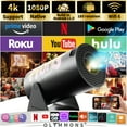 thumbnail image 4 of Olymmons HY300 Pro Mini Compact Projector | Native 1080P, 4K Decoding, WiFi 6, Bluetooth 5.0 | Built-in Android 11.0 | Home Theater Projector, 4 of 14