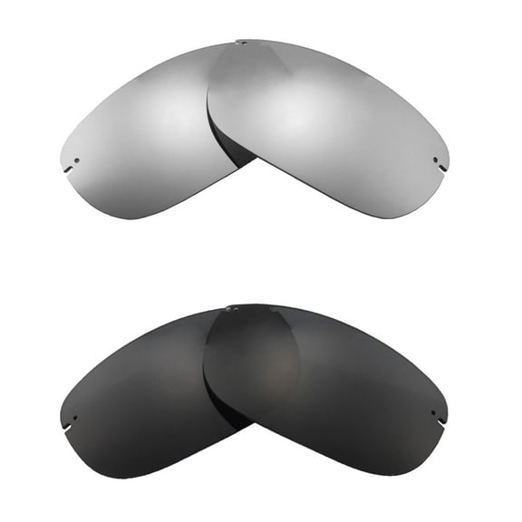 Walleva 2 Paris Polarized Replacement Lenses For Maui Jim Makaha Sunglasses-Titanium   Black