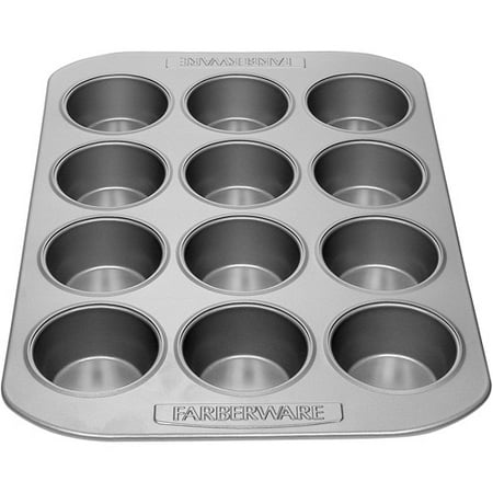 Stoneware Muffin Pan - Farberware 12-Cavity Muffin Pan, Gray