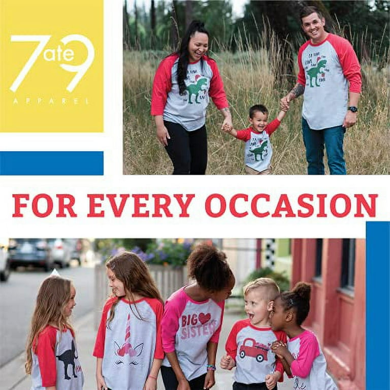 7 ate 9 Apparel Girl s Big Sister Unicorn Sibling Grey Ringer Tee Walmart