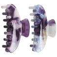 thumbnail image 2 of Here's a refined and professional product description based on the title you provided:\n\n \n\n**2pcs Large Jaw Hair Claw Clips – Purple & Gray**, 2 of 2
