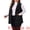 Black, variant on DARING DIVA Women's Plus Size Denim Sleeveless Lapel Vest Relax Notched Jacket 1X Black