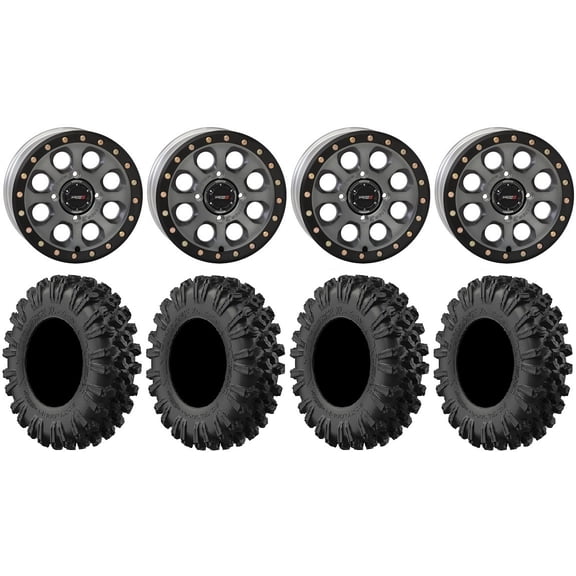System 3 SB-7 15" Wheels Ti (6 1) 35" MotoRavage XL Tires Sportsman RZR Ranger