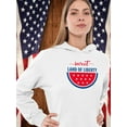 thumbnail image 2 of Sweet Land Of Liberty Melon Hoodie Women -Image by Shutterstock, Female 5X-Large, 2 of 4