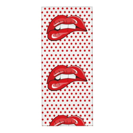 

Home Towels Red Lip Printed Absorbent Hanging Hand Towel Small Bath Towel Decorative Kitchen Dish Guest Towel For Spa Gym Hote 12x27.5in