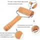 thumbnail image 2 of Rodillos de amasar de madera de haya natural: paquete de 2, superficie antiadherente, eje de acero inoxidable, diseño ergonómico para entusiastas de la cocina, 2 of 7