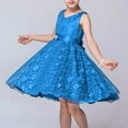 thumbnail image 5 of CAIVO Children Dresses Sleeveless Lace Princess Fluffy Dress V-Neck Girls Wedding Dress Flower Girl Dress Birthday Toddler Daily Wear, 5 of 7
