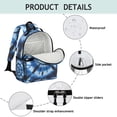 thumbnail image 4 of Blue White Tie Dye Spiral Pattern Backpack for School,Cute School Bag,Schoolbag with Adjustable Shoulder Straps & Padded Back,15.25"x11.5"x5.25", 4 of 5