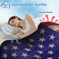 thumbnail image 3 of American Flag Cooling Blanket, Lightweight Breathable Summer Throw Blanket with Double Sided Cold Effect, USA Flag Retro Picnic Beach Blankets Bed Sheet for Hot Sleepers 40"x60", 3 of 8