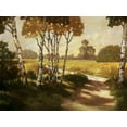 thumbnail image 2 of Reynolds, Graham 32x25 Black Ornate Wood Framed with Double Matting Museum Art Print Titled - Country Walk II, 2 of 4
