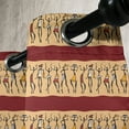 thumbnail image 3 of Ambesonne African Grommet Curtain, Native Culture, 50" x 84", Ruby Peach Black, 3 of 6