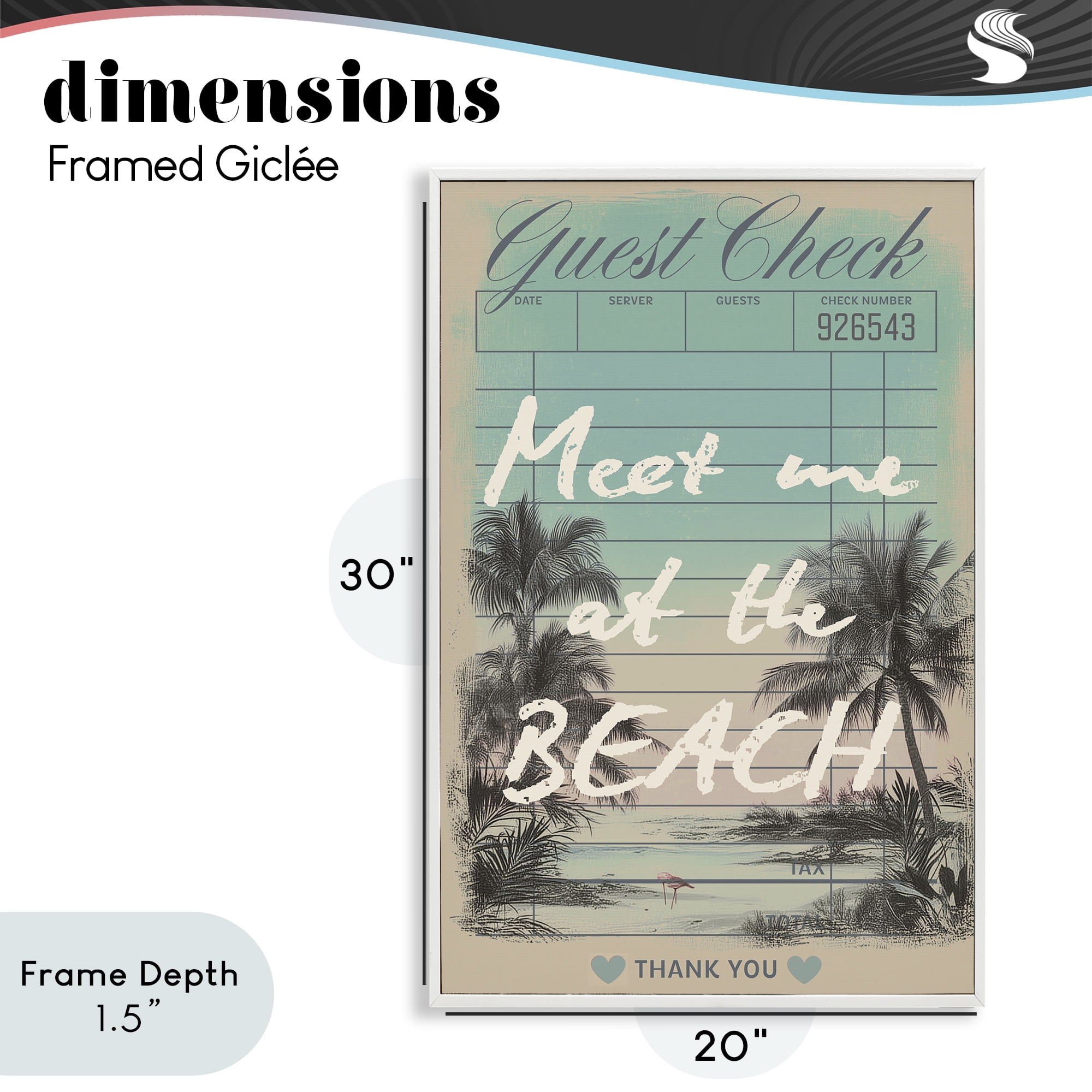 Stupell Industries Meet Me At Beach Check White Framed Giclee Art, design by Annabelle Hall