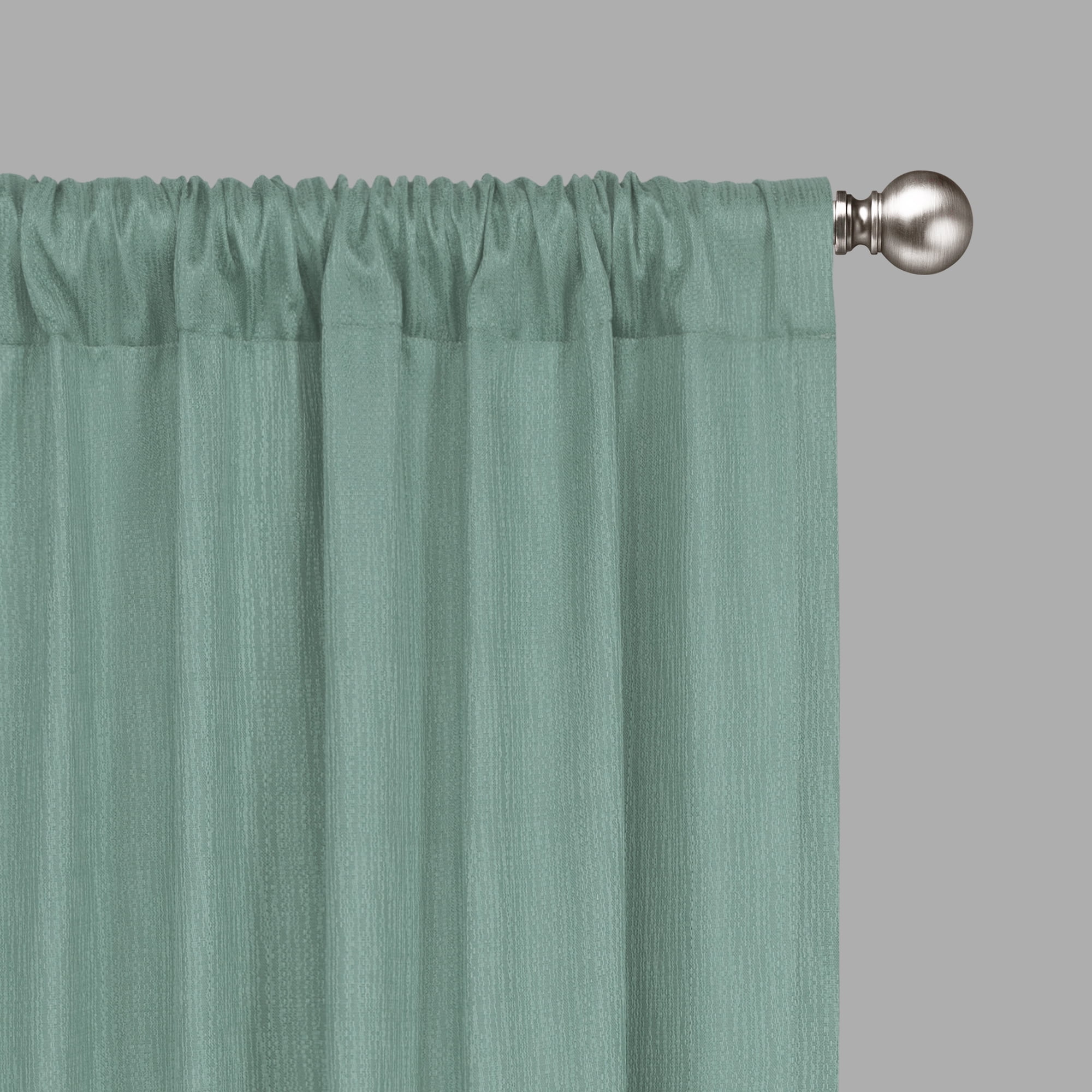 Eclipse Draft Stopper Room Darkening Fleece Lined Rod Pocket, Single Curtain Panel, Aquafir Blue, 42" W x 84" L