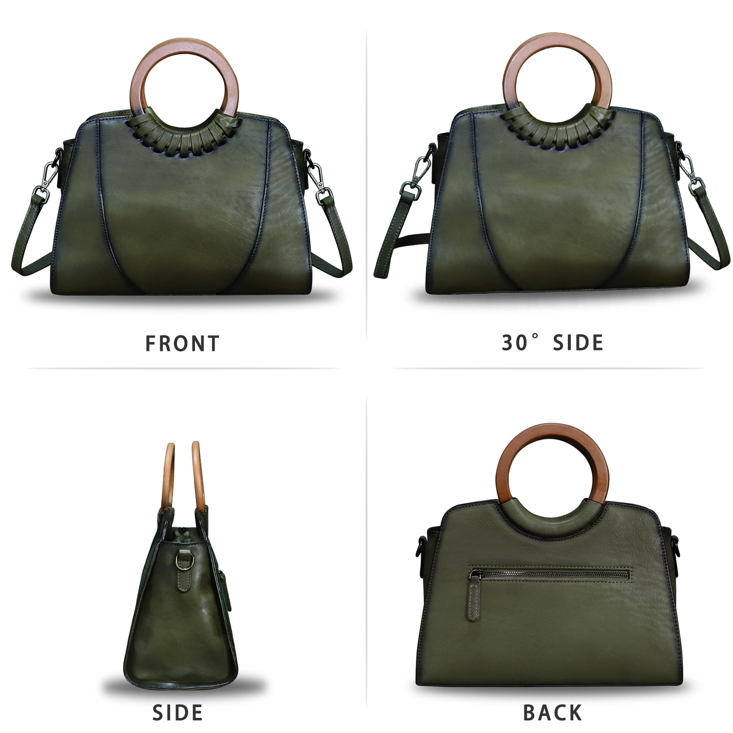 Genuine Leather Women Purses and Handbags Handmade Shoulder Bag Crossbody Bag