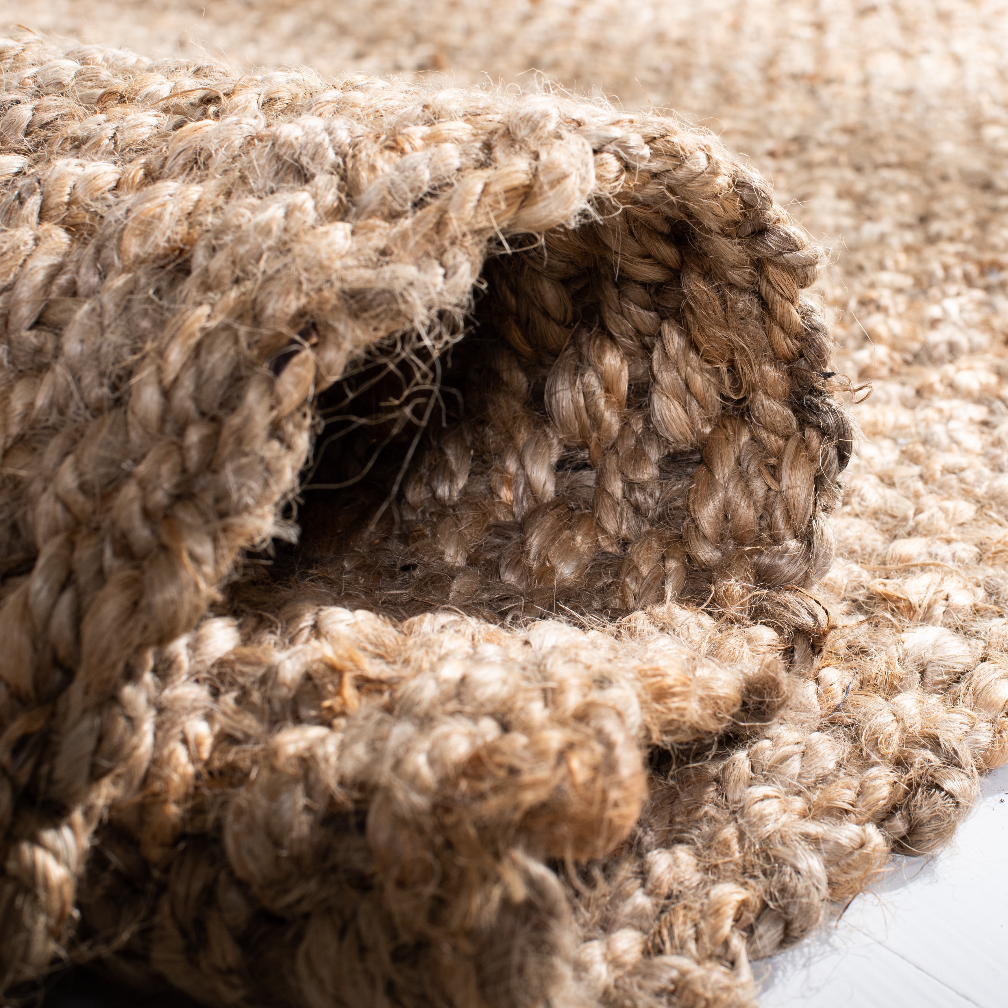 SAFAVIEH Natural Fiber Doncho Bordered Runner Rug, Natural, 2'6" x 18'