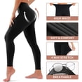 thumbnail image 5 of FUNING 4 Pack Leggings for Women Butt Lift High Waisted Tummy Control No See-Through Yoga Pants Workout Running Leggings, 5 of 6