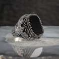 thumbnail image 1 of Retro Handmade Turkish Ring For Men Vintage Double Swords Black Zircon Rings Punk 2021 Trendy Islamic Religious Muslim Jewelry_Gift Of G, 1 of 5