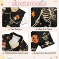 thumbnail image 4 of FORMRS Kids Short Sleeve Top and Pants Pajama Set Unisex Satin 2-Piece Sleepwear, Sizes 5-6Y, Black Halloween Dancing, 4 of 8