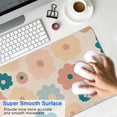 thumbnail image 4 of Large Gaming Mouse Pad Green Keyboard Mouse Pads Desk Stuff for Woman Office Desk Pads Computer Desk Decorations Non-Slip Rubber Base 31.5x11.8 inch for Game Office, Groovy Flowers, 4 of 7