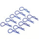 thumbnail image 4 of Estrela 10 clips de metal para carcasa de coche RC de 0.512 in en forma de R para coche RC 1/5 1/6 1/8 1/10 (azul), 4 of 8