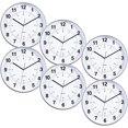 thumbnail image 1 of kieragrace Synchro Silent Wall Clock, 12 Inch, 3/4 Inch Deep - Silver, 1 of 5