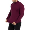 thumbnail image 4 of X RAY JEANS Mens Mock Neck Sweater Pullover, Plum, 3XL, 4 of 10