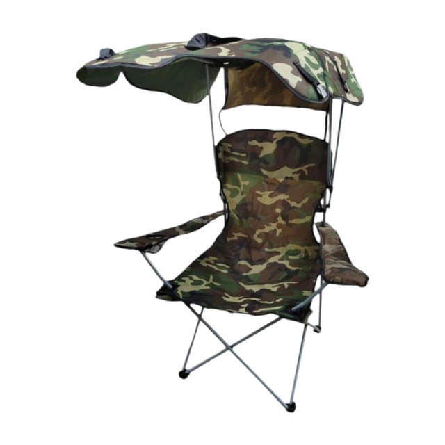 Silla plegable con dosel de sombra, silla lunar para exteriores, silla plegable portátil estable para patio, Picnics, senderismo, jardín, barbacoa Camuflaje