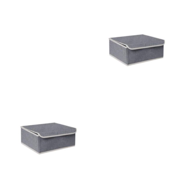 Bearachild caja de almacenamiento de lencería calcetines armario organizador de sujetadores cajas de compartimentos plegables para ahorrar rejilla 13/gris 2piezas