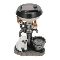 MLINS  Ladybug Animal Statue Ornaments Outdoor Garden Statues Dwarf Shape Solar Lamp