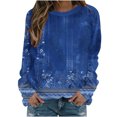 thumbnail image 6 of Craaazy Athletic Shirts for Women Long Sleeve Crew Neck Casual Print Loose Tops Gifts, 6 of 7