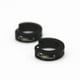 thumbnail image 3 of Pendientes Huggie Yuyangstore de aro de acero inoxidable negro para mujer, 3 of 8