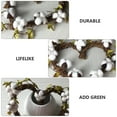 thumbnail image 3 of Qumonin Artificial Cotton Heart Wreath for Farmhouse Wedding Decor (White), 3 of 5