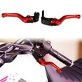 thumbnail image 4 of 1 Par Manetas Plegables CNC Unique Bargains para Moto Freno Embrague Suzuki Rojo, 4 of 6
