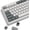 Vintage Grayish White, variant on 115 Grey Clear keycaps, Transparent MDA Profile Keyboard Key Cap for Mx Switches Mechanical Keyboard (Doubleshot, MX, 100%, 75%, 65%, 60% Fit All)