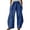 Blue, variant on Spring Fall Essentials Casual Clothing Lady's Four Pocketed Double Printed Casual Pants Summer Casual Pants for Women