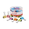 thumbnail image 3 of Emoji Themed Binder Clips In Dispenser Tub, Medium, Assorted Colors, 42/pack | Bundle of 5 Packs, 3 of 7
