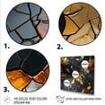 thumbnail image 3 of Designart "Gold and Black Mosaic Patterns II" Abstract Framed Wall Art Decor - Modern Gold Abstract Tile Entryway Framed Wall Art Print, 3 of 6