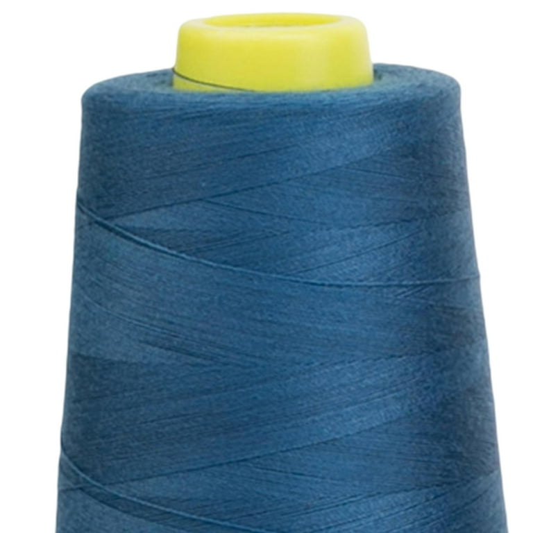 Polyester Sewing Thread Embroidery Spools of Thread Sewing Thread Spools  3000 Yards for Weaving Hairs Quilting Quarters Fabric Jeans Drapery Blue