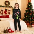 thumbnail image 3 of SonxaHe Toddler Boy Girl Christmas Outfits Animal Print Long Sleeve Top Pants Kids Loungewear Home Wear Holiday Outfits Black,Sized 2-3, 3 of 7