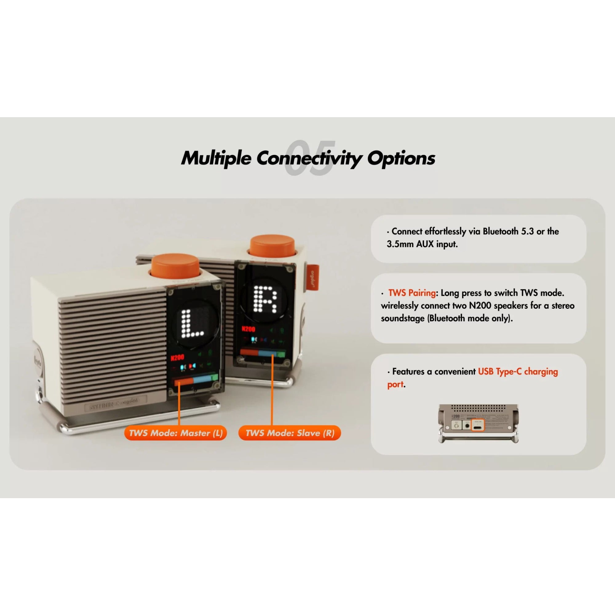 Syitren N200 Mini Portable Bluetooth Speaker for Desk