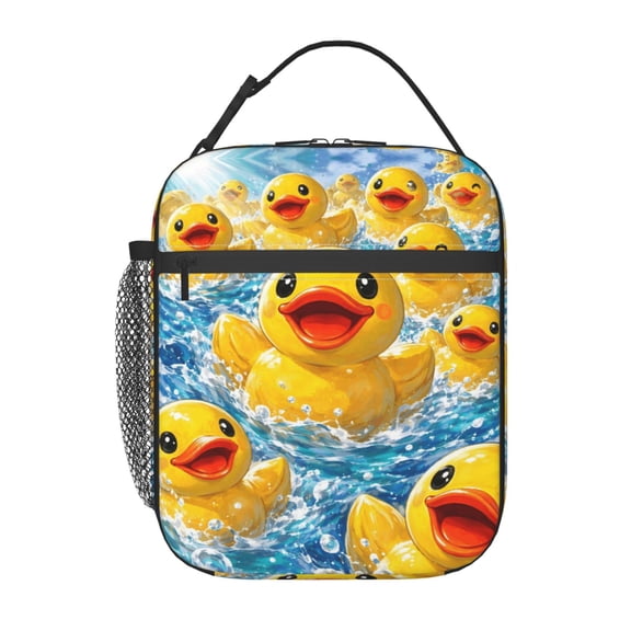 Duck Lunch Bag Reusable Thermal Lunch Tote with Handle for Women and Men