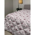 thumbnail image 2 of Floral Down Alternative Comforter, Swirls Daisy Flower Bouquets Beauty Exquisite Flourishing Nature Essence, Microfiber Quilt for All Season, 5 Sizes, Sky Blue Grey Apricot, by Ambesonne, 2 of 3