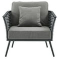 thumbnail image 5 of Modway Stance Outdoor Patio Aluminum Armchair in Gray Charcoal, 5 of 7