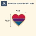 thumbnail image 2 of Juvale Bisexual Pride Enamel Button Pins, Pink Blue White Striped Hearts, 12-Piece, 2 of 6
