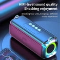 thumbnail image 3 of RGB Speaker Portable Wireless Music Player & Soulder Straps LED Bluetooth 5.0 TF USB-C Aux, 3 of 5