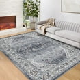thumbnail image 5 of Yesurprise 2x6ft Persian Style Area Rugs - Gray Tone Pearl Velvet, 1150Gsm, 100% Polyester, 350Gsm Velvet Weight, Washed Back, Folding Simulation Printed Carpet Xm-Persia-Jian Ya Yi Xiao, 5 of 8