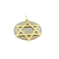 thumbnail image 5 of 14k yellow gold star of David Jewish Israel charm pendant religious jewelry 1.3g, 5 of 12