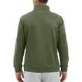 thumbnail image 4 of Evdexr Mock Neck Sweatshirt for Men Quarter Zip Pullover Winter Stand Collar Polo Shirts Long Sleeve Half Zip Workout Shirt Slim Fit Big and Tall Sweater Army Green XL, 4 of 5